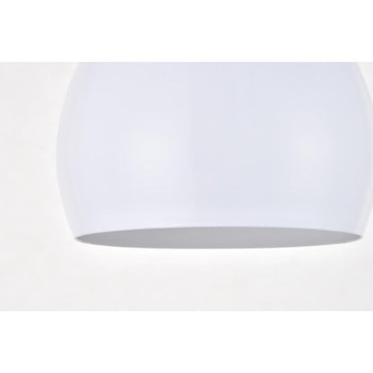 Nora 1 Light white plug-in pendant