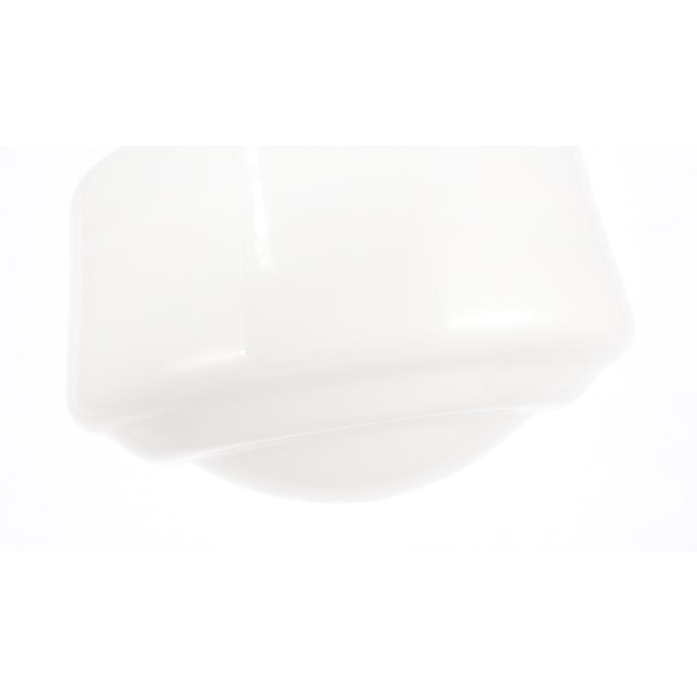 Lyle 1 light Black and frosted white glass Flush mount