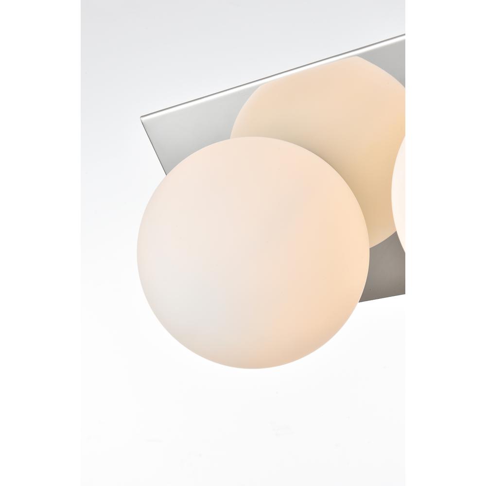 Jillian 2 light Chrome and frosted white Bath Sconce