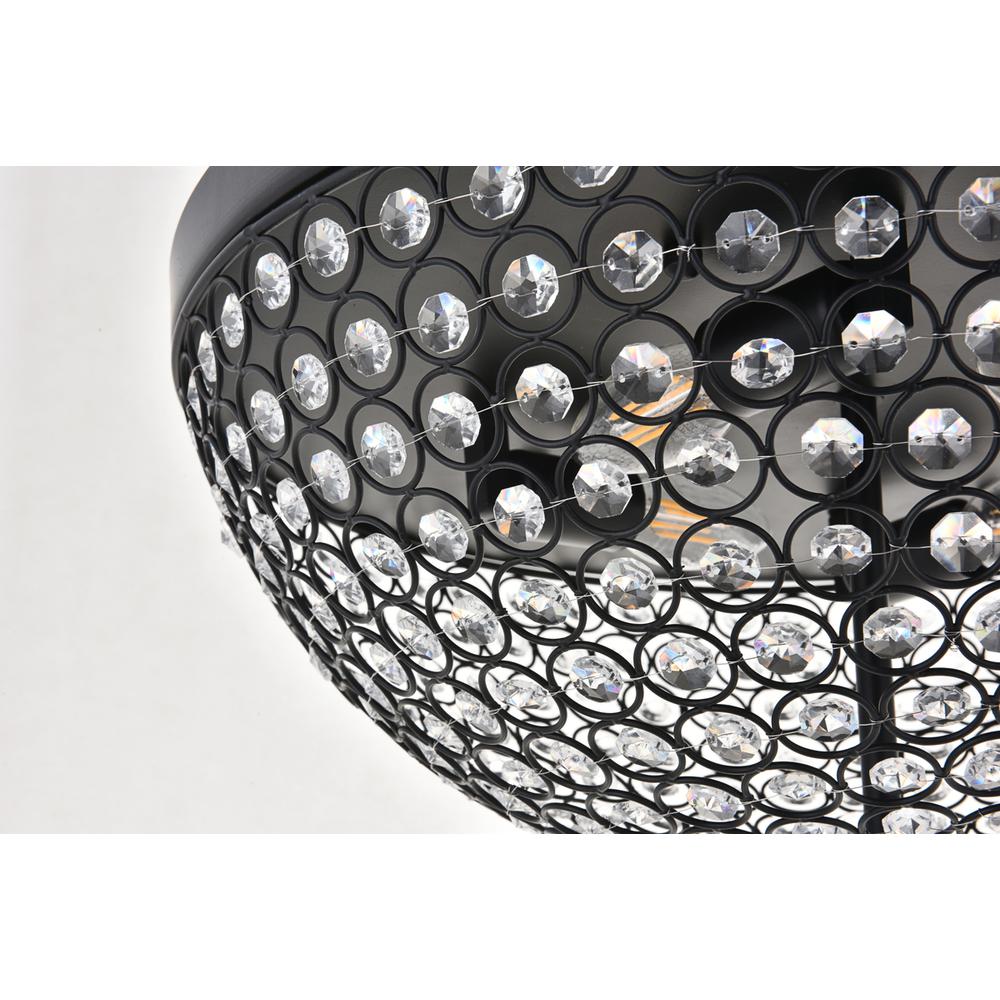 Taye 4 light Matte Black Flush Mount