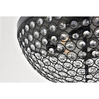 Taye 4 light Matte Black Flush Mount