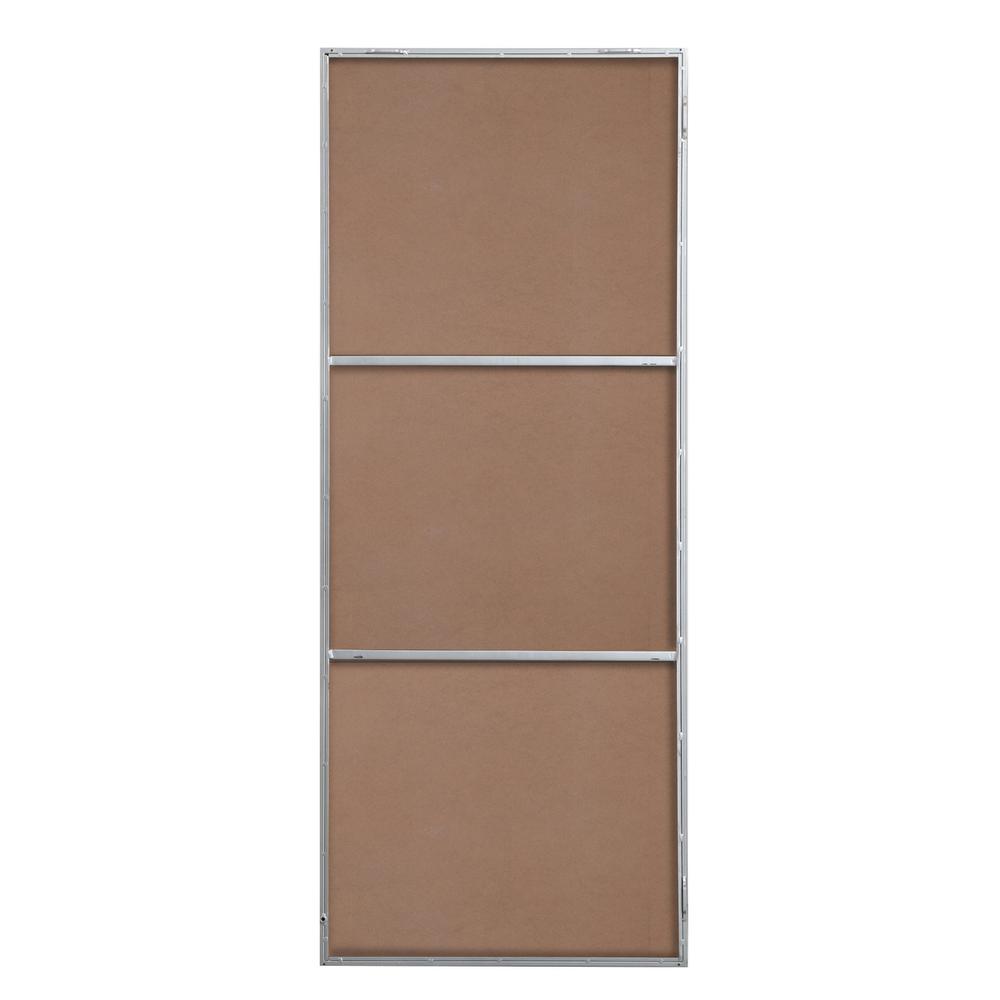 Metal frame rectangle mirror 24 inch in silver