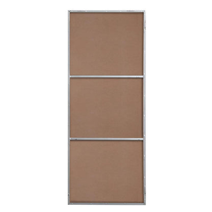 Metal frame rectangle mirror 24 inch in silver