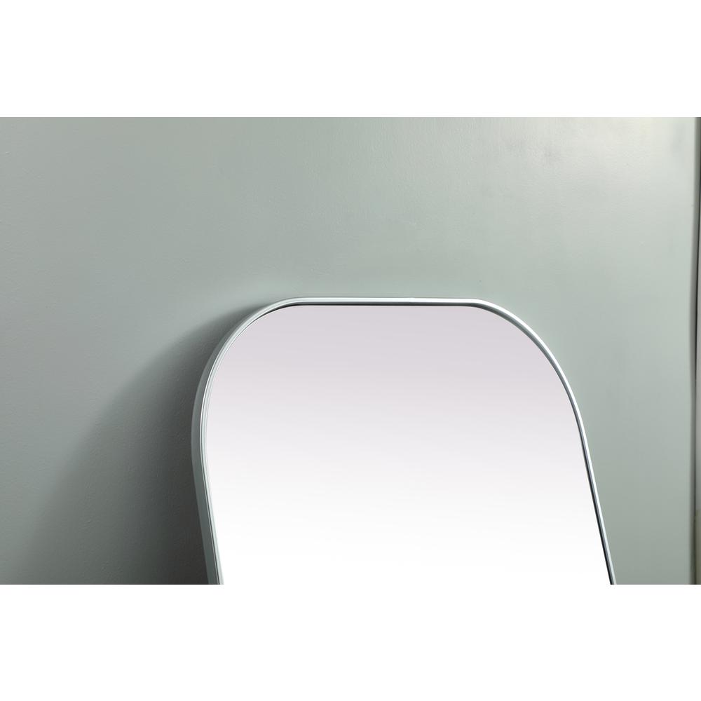 Metal Frame Arch Full Length Mirror 35x72 Inch in Silver