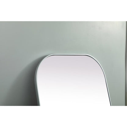 Metal Frame Arch Full Length Mirror 35x72 Inch in Silver