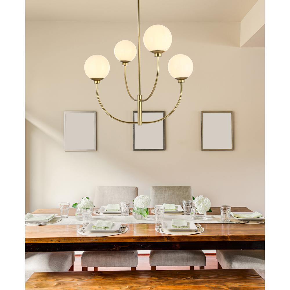 Nyomi 30 inch chandelier in Brass