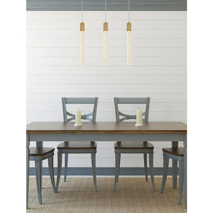 Weston 3 lights pendant in satin gold