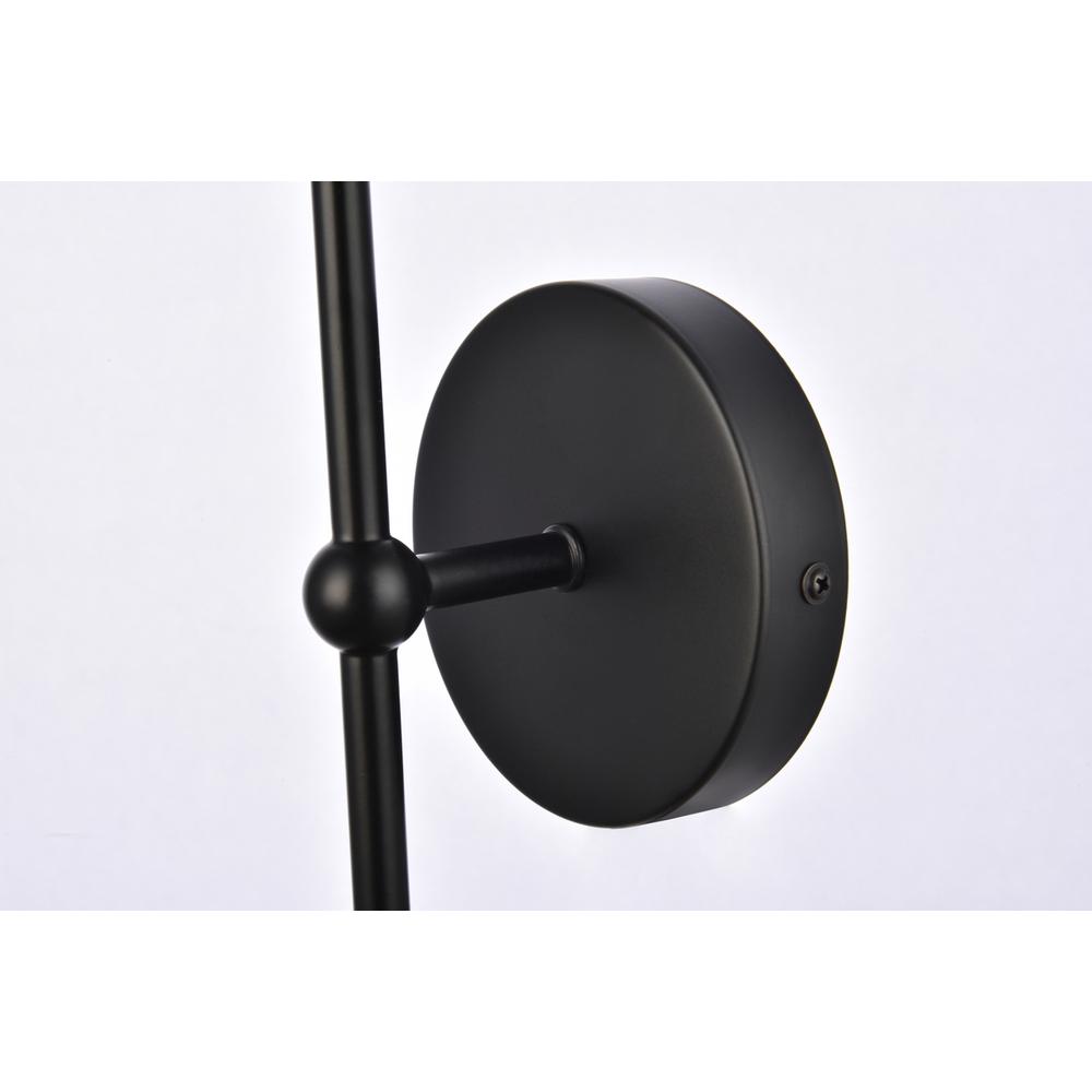 Keely 1 light black wall sconce