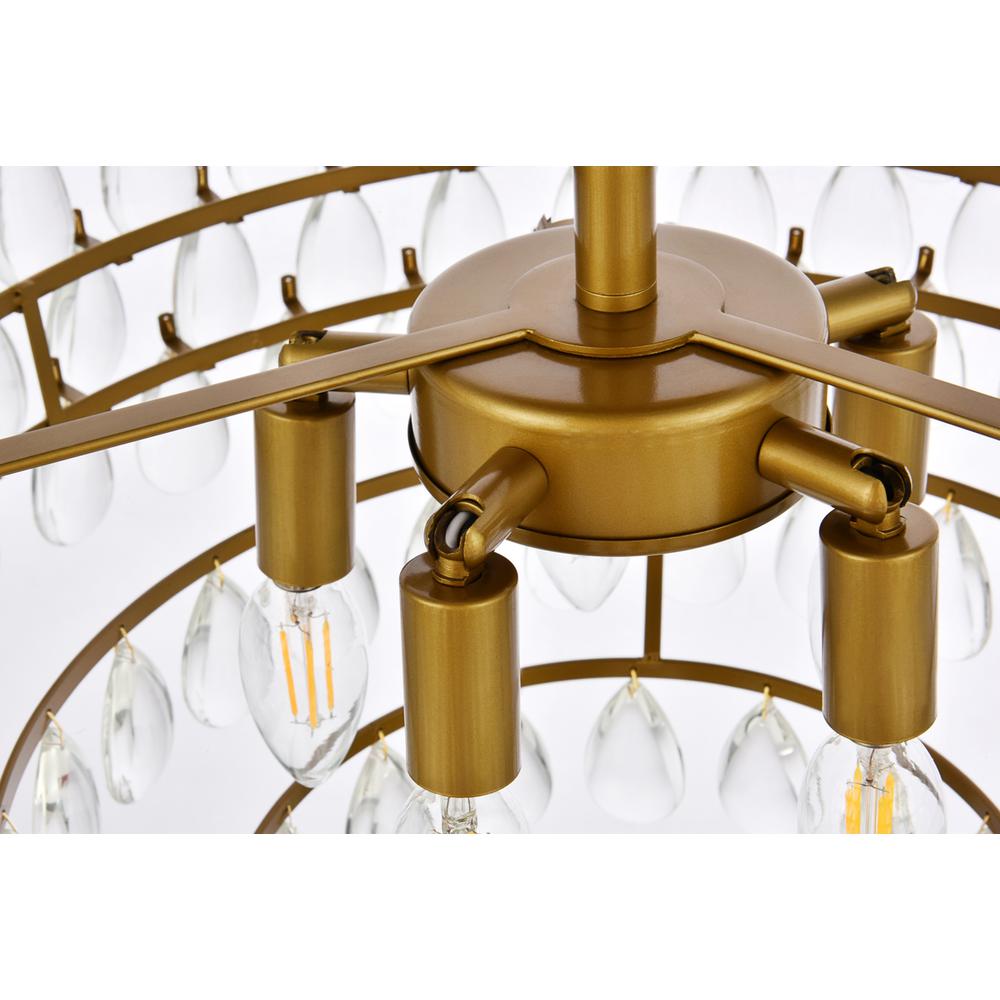 Mila 20 inch flush mount in brass