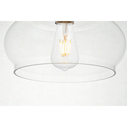 Destry 1 Light Chrome Pendant With Clear Glass