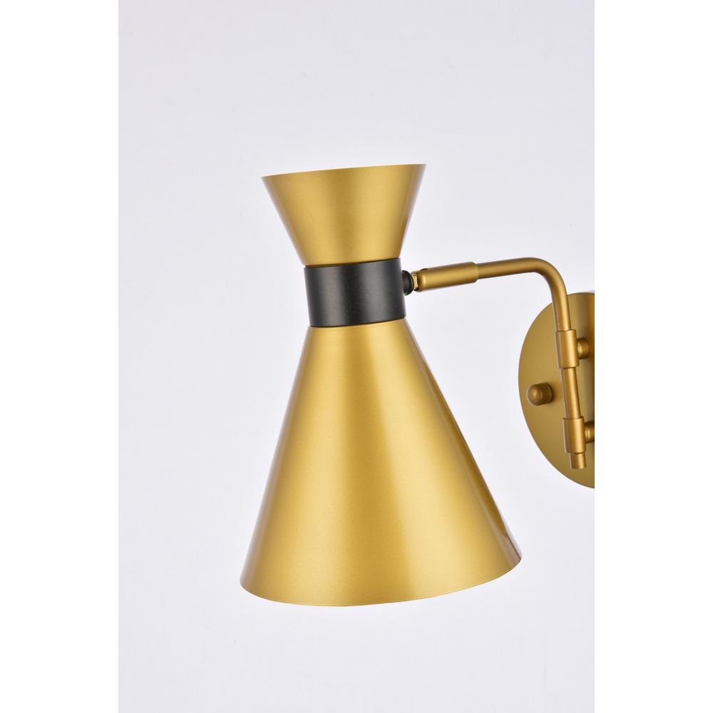 Halycon 6 inch light brass wall sconce