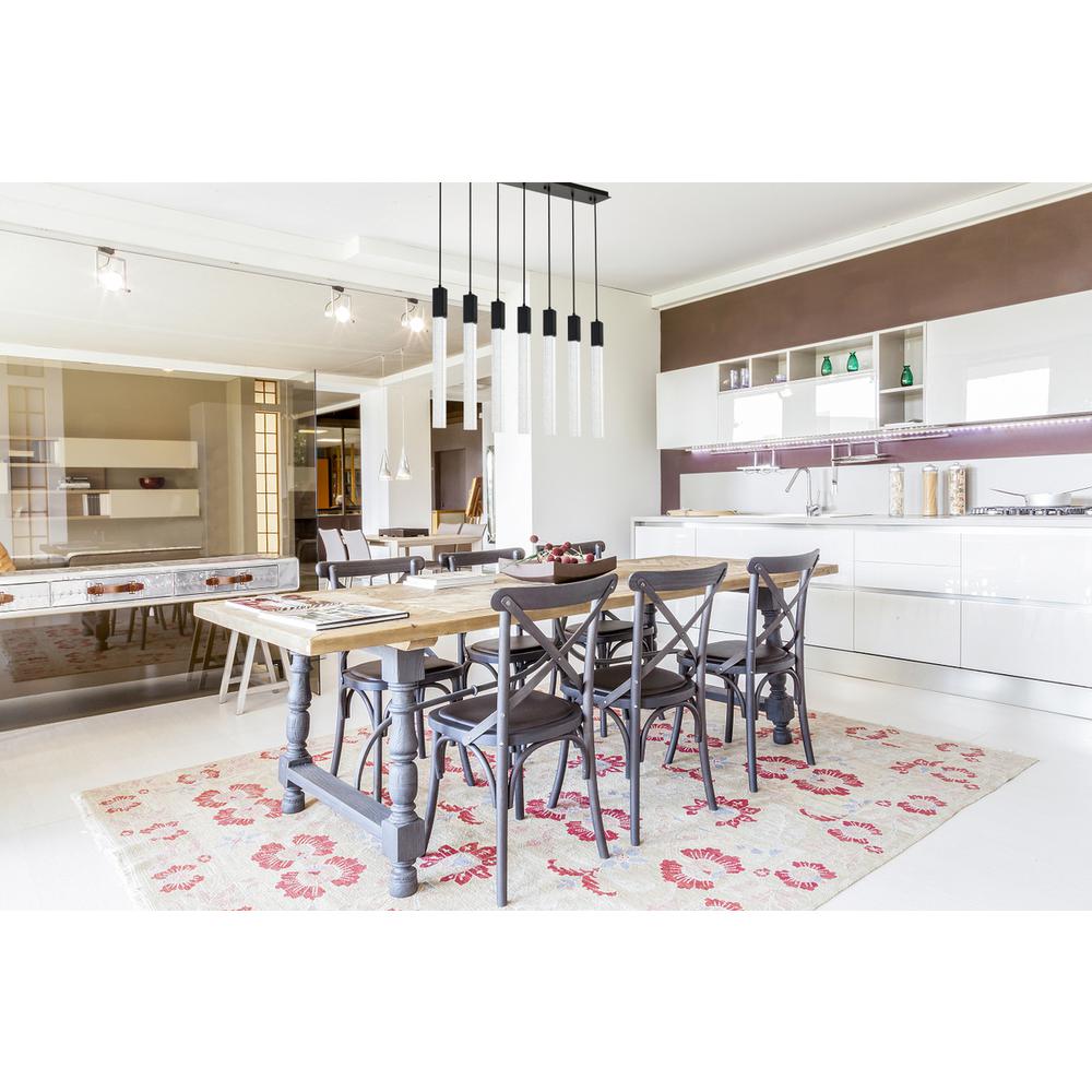 Weston 7 lights pendant in black