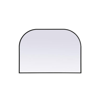 Metal Frame Arch Mirror 42x30 Inch in Black