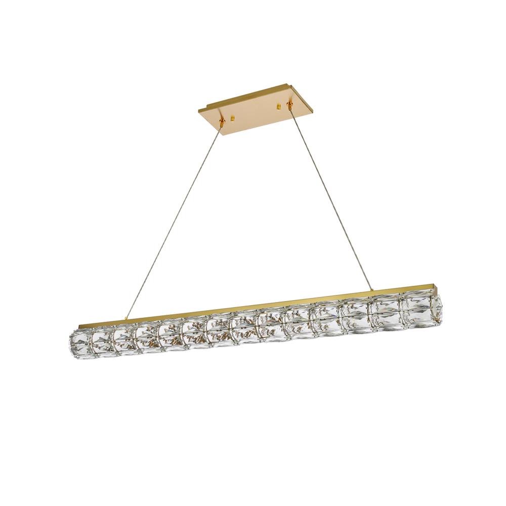 Valetta 42 inch LED linear pendant in gold