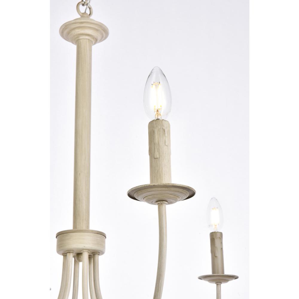 Brielle 6 lights pendant in weathered dove