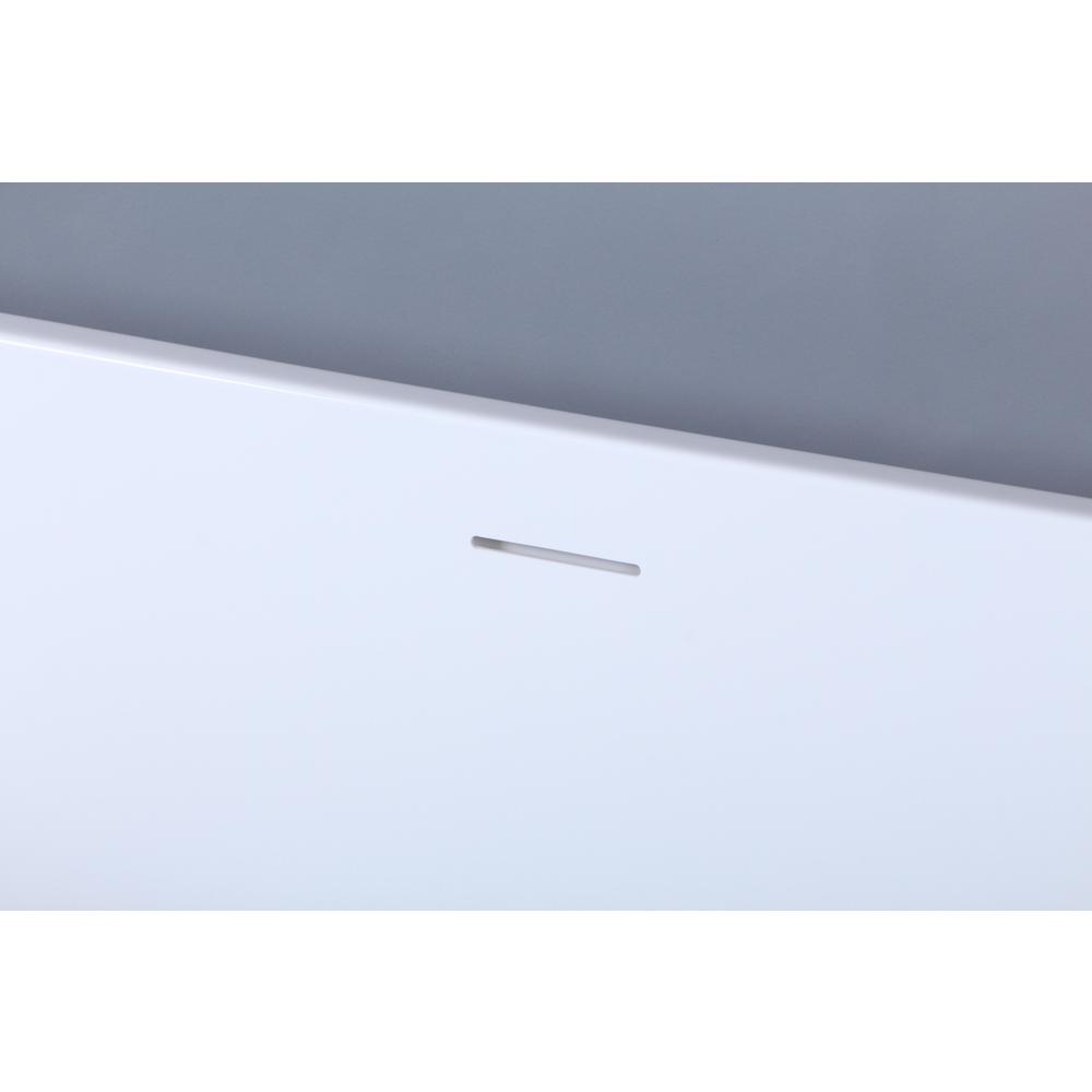 67 inch soaking diamond style bathtub in glossy white