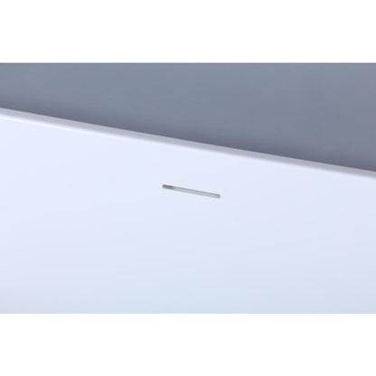 67 inch soaking diamond style bathtub in glossy white