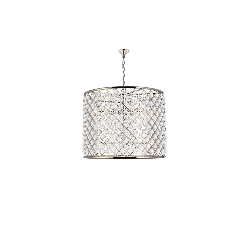Madison 12 light polished nickel Chandelier Clear Royal Cut Crystal