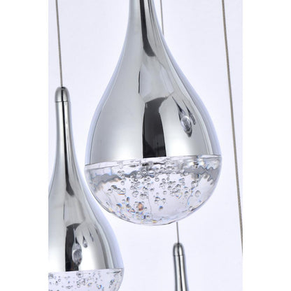 Amherst 36 inch LED chandelier in chrome