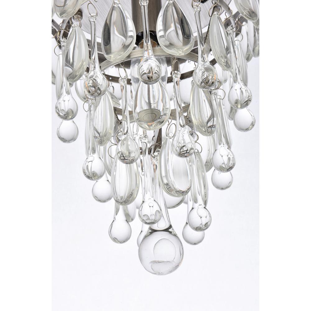 Nordic 1 light antique silver Flush Mount Clear Royal Cut Crystal