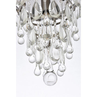 Nordic 1 light antique silver Flush Mount Clear Royal Cut Crystal