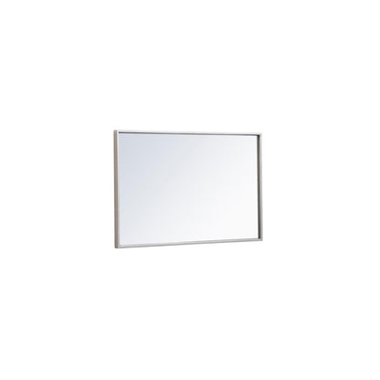 Metal frame rectangle mirror 18x28 inch in silver