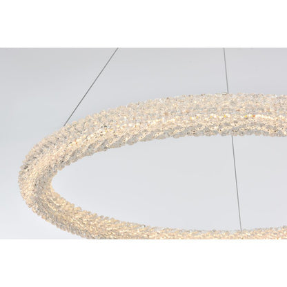 Bowen 32 inch Adjustable LED Chandelier in Chrome