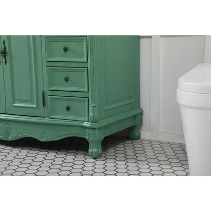 48 inch Single bathroom vanity in vintage mint
