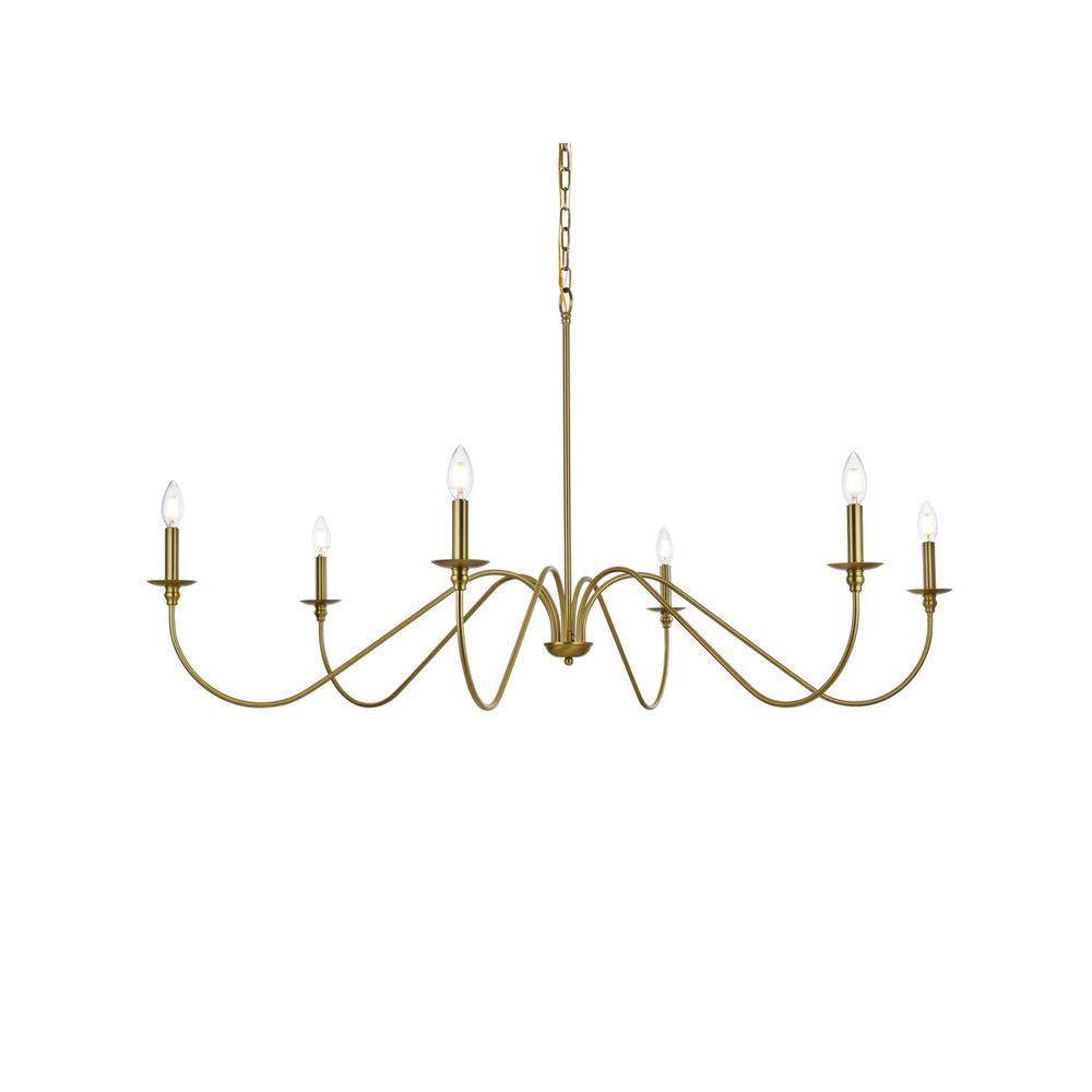Rohan 54 inch chandelier in Satin Gold