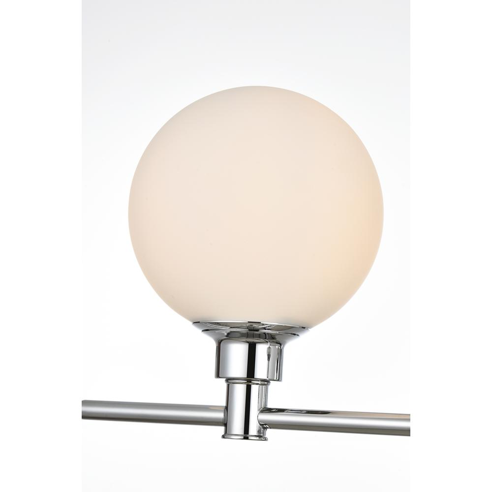Cordelia 3 light Chrome and frosted white Bath Sconce