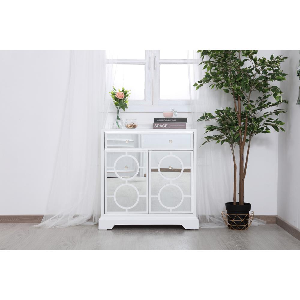 32 in. mirrored cabinet in white