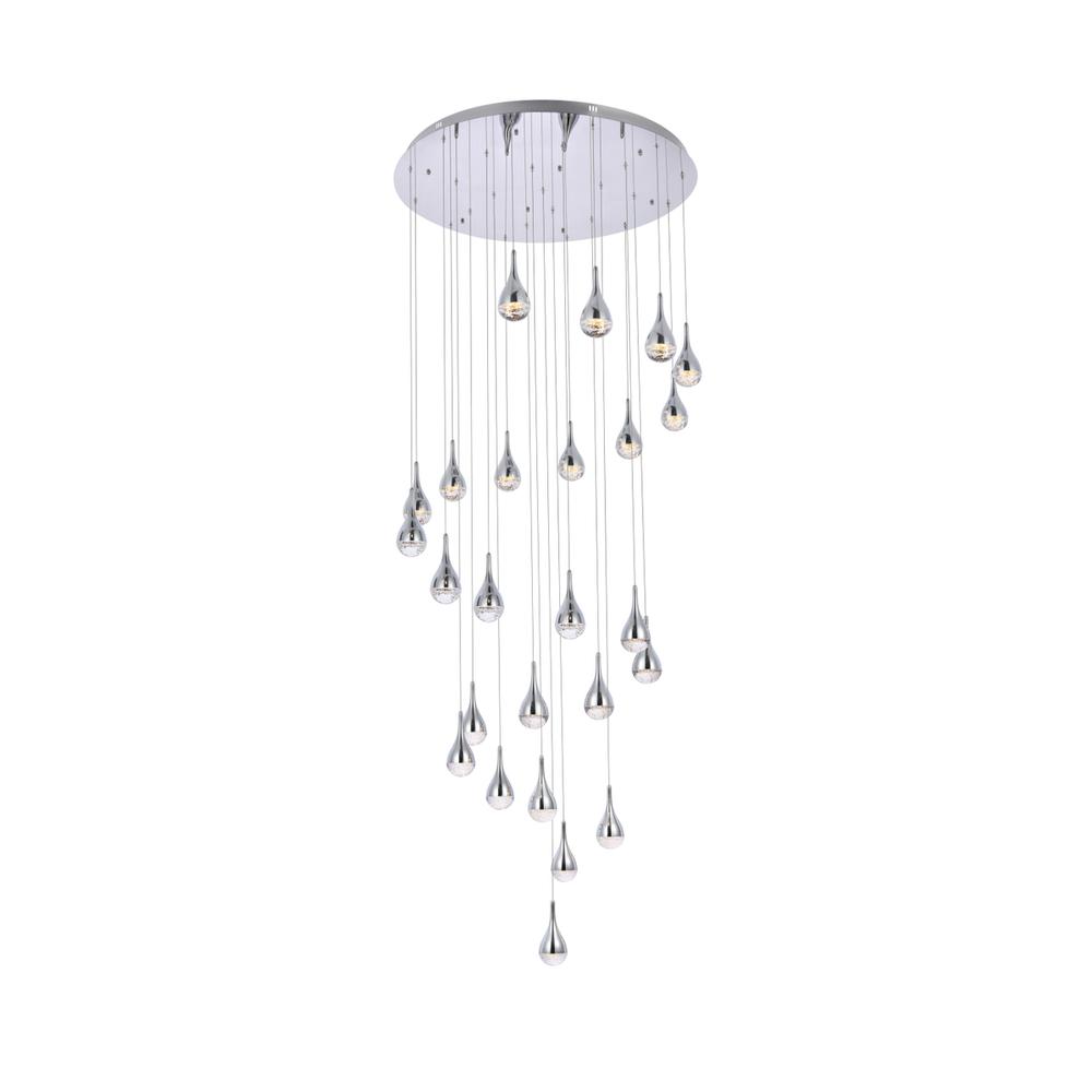 Amherst 42 inch LED chandelier in chrome