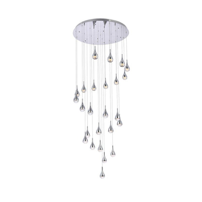 Amherst 42 inch LED chandelier in chrome
