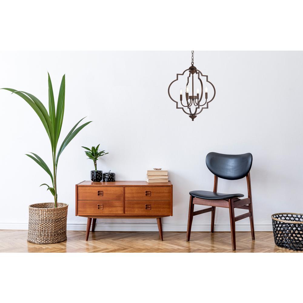 Sandara 4 lights pendant in weathered oak