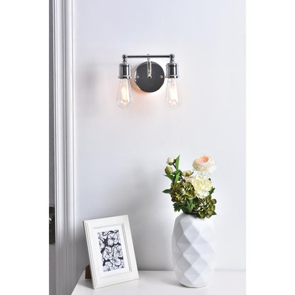 Serif 2 light chrome Wall Sconce