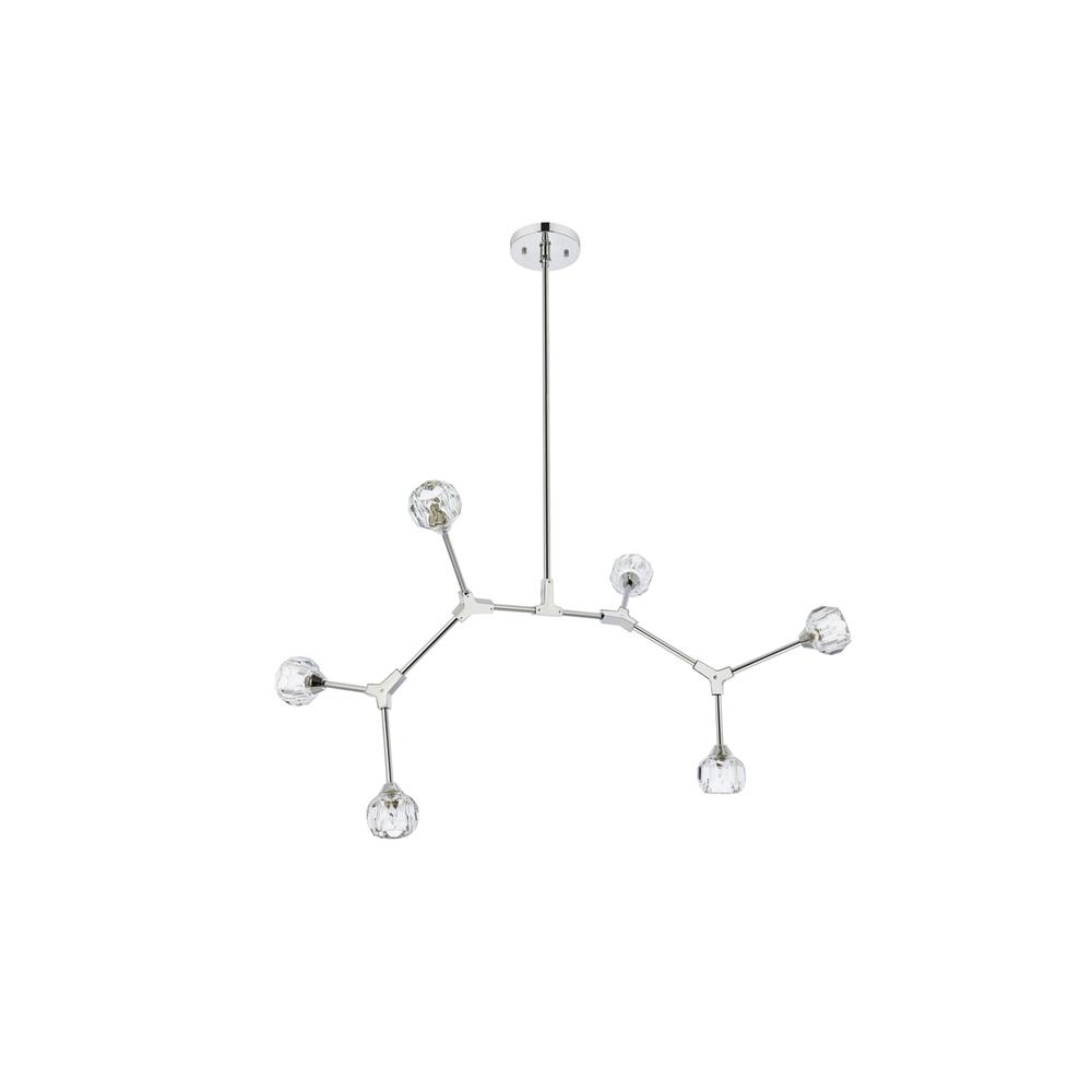 Zayne 6 Light Pendant in Chrome
