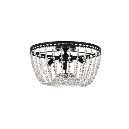 Kylie 16 inch flush mount in black