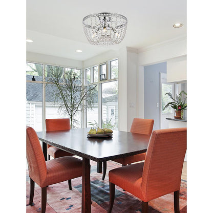 Kylie 16 inch flush mount in chrome