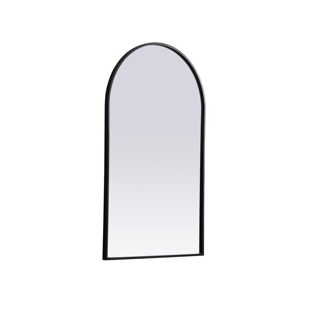 Metal Frame Arch Mirror 24x40 Inch in Black
