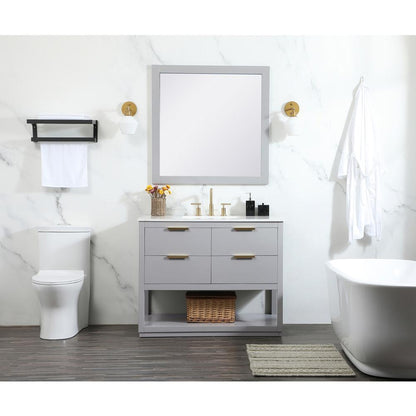 42 inch Single bathroom vanity in grey