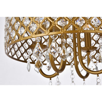Elise 14 inch flush mount in brass