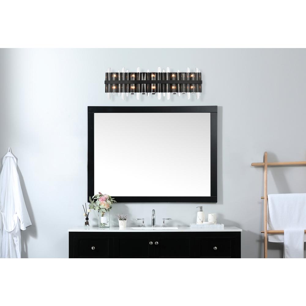 Serena 36 inch crystal bath sconce in black