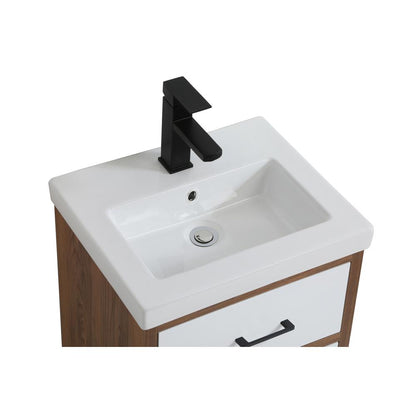 18 inch bathroom vanity in matte white