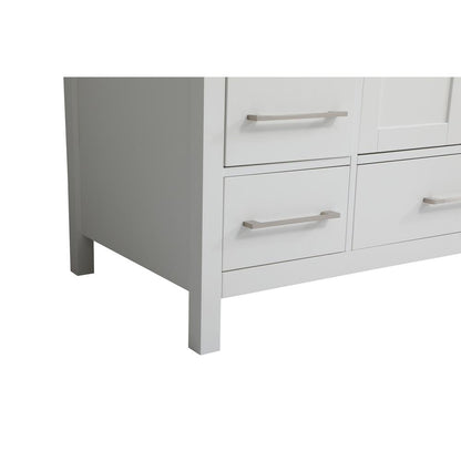 48 inch Single Bathroom Vanity in White with Backsplash