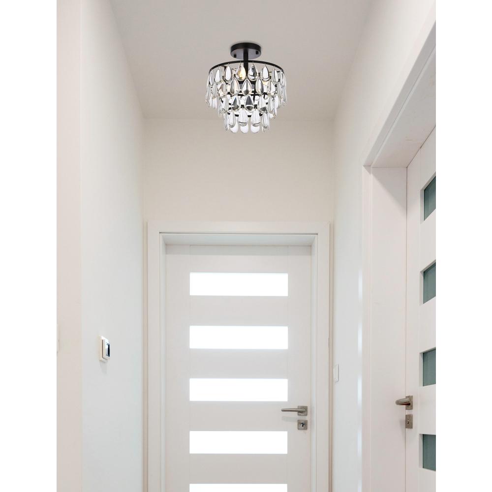 Mila 12 inch flush mount in black