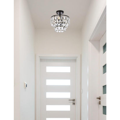 Mila 12 inch flush mount in black