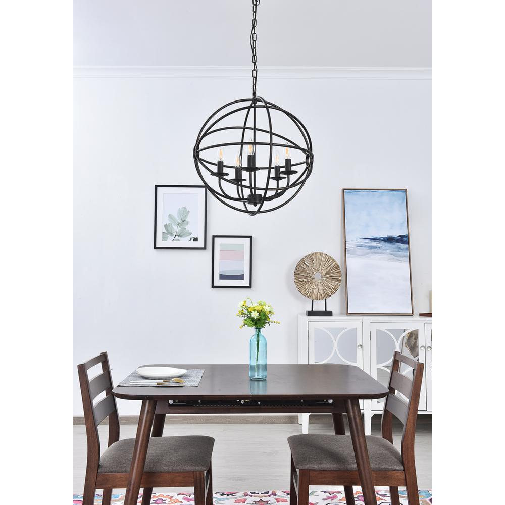 Octavia 5 light dark brown Pendant