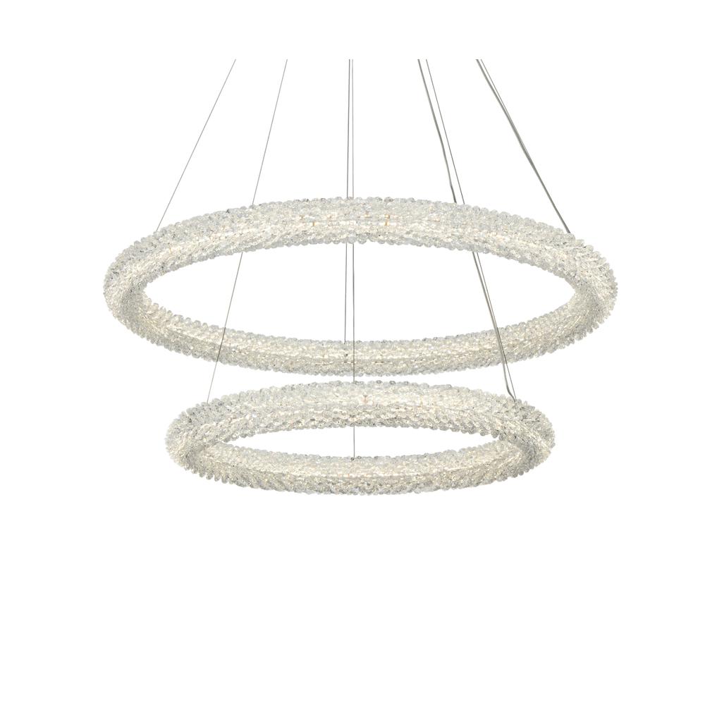 Bowen 32 inch Adjustable LED Chandelier in Chrome