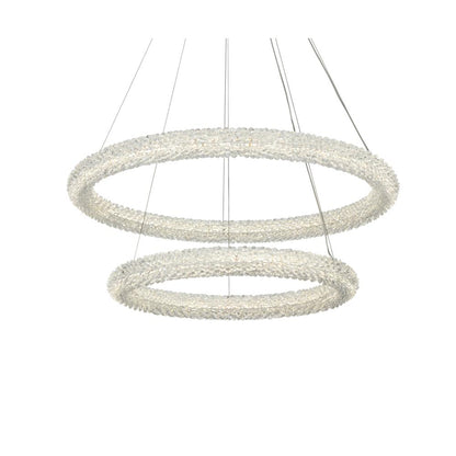 Bowen 32 inch Adjustable LED Chandelier in Chrome