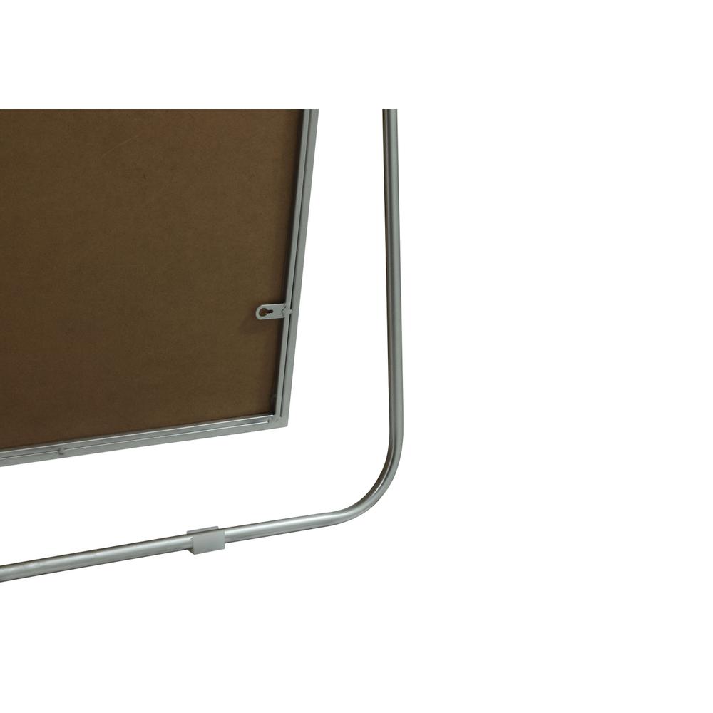 Metal Frame Rectangle Full Length Mirror 36x60 Inch in Silver